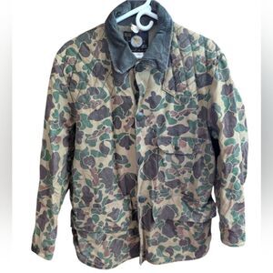Vintage Sears Camo Men's Hunting Jacket Large U.S.A. Outdoor Field Tested Coat
